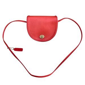 Vintage Coach NYC Mini Bag 9825 Red Leather Crossbody Bag with Hangtag